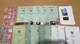 Foto: Sertifikat tanah palsu yang disita Polres Siak. (Dok Satreskrim Polres Siak)