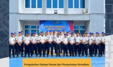 Pengukuhan Satops Patnal dan Penyematan Kenaikan Pangkat di Lapas Narkotika Rumbai