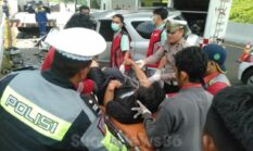 PJR Ditlantas Polda Riau Sigap Tangani Laka Lantas Ganda di Tol Permai, Satu Korban Meninggal Dunia