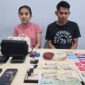 Dua pelaku pemerasan modus VCS bernama Sisilia Hendriani (24) dan Syamsul Zekri (34), ditetapkan sebagai tersangka setelah terbukti memeras korban hingga mengalami kerugian mencapai Rp1,6 miliar. (Foto:Ditreskrimsus Polda Riau)