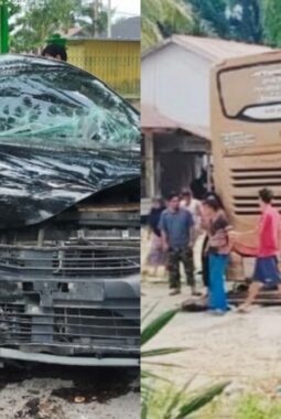 Kecelakaan Bus vs Mobil di Jalan Yos Sudarso Pekanbaru, 1 Korban Tewas, 9 Luka-luka