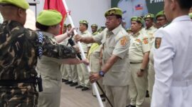 Bupati Kuantan Singingi nonaktif Suhardiman Amby saat dilantik sebagai ketua PD PPM Provinsi Riau, (Dok Istimewa)