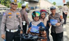 Ditlantas Polda Riau Kampanyekan Keselamatan Berlalu Lintas dan Nasionalisme di Pekanbaru