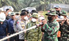 Pangdam XIX/Tuanku Tambusai dan Kapolda Riau Turun Langsung Tinjau Karhutla di Inhu